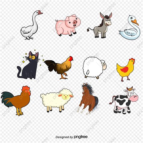 Farm Animals Cartoon Design Vector Material Farm Vector Cartoon
