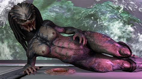 Rule 34 3d Alien Alien Girl Breasts Nude Pinup Predator Predator