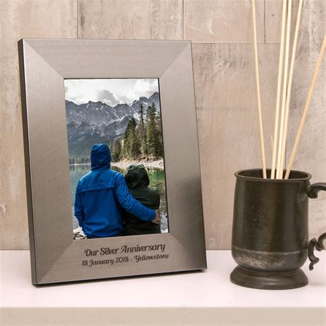 Personalised Silver 25th Anniversary Photo Frame By Urban Twist