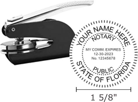 Florida Notary Seal Embosser Pockethand Model 1 58