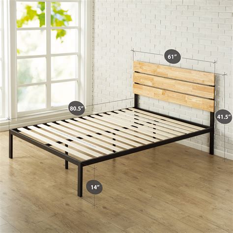 I purchased this bed after noticing all of the positive reviews. Zinus Paul QUEEN DOUBLE KING SINGLE Bed Frame Pine Headboard Mattress Metal Base | eBay