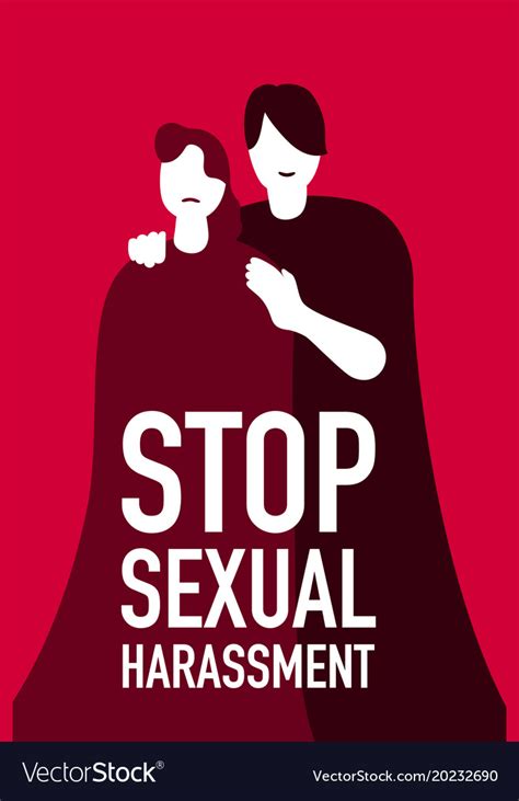 Stop Sexual Harassment Royalty Free Vector Image