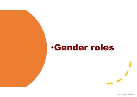 Gender Roles Questions To Talk Abo English Esl Powerpoints