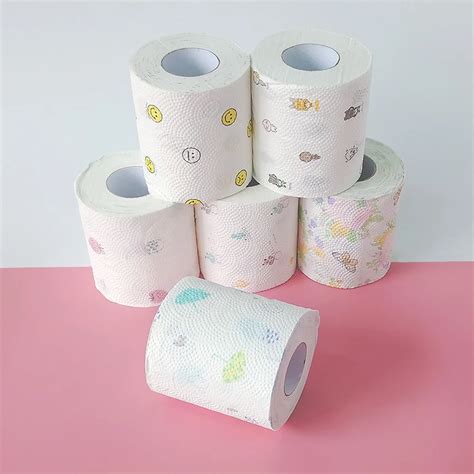 Rolls Printing Toilet Roll Paper Home Bath Toilet Roll Layers Tissue Household Paper Decor