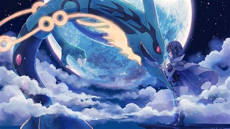 Hd Wallpaper Clouds Rayquaza Pokémon Anime Digital Art Sky