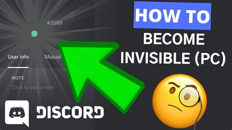 Get An Invisible Discord Profile In 2020 Pc Tutorial Youtube