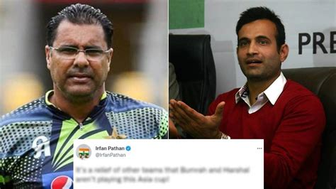 Irfan Pathans Savage Response To Waqar Younis Big Relief For India Tweet Cricket