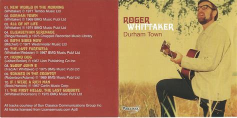 Roger Whittaker Durham Town 2006 Cd Discogs