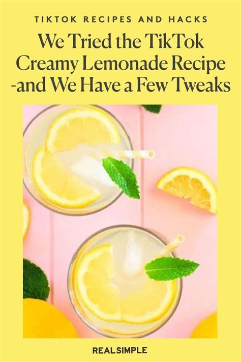 We Tried The Tik Tok Creamy Lemonade Recipe And We Have A Few Tweaks