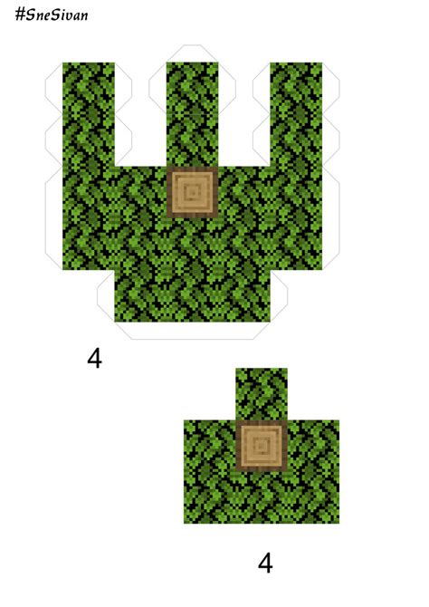 Printable Minecraft Papercraft Bendable Realtec