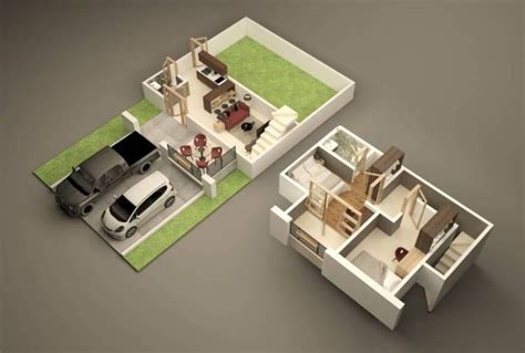 contoh denah rumah minimalis modern nyaman  sederhana alindra