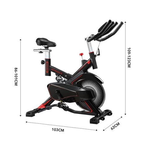 Genki Exercise Bike Stationary Spin Bicycle Home Gym Equipment With Lcd