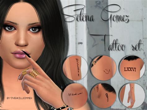 Sims 4 Ccs The Best Selena Gomez Tattoo Set By Lilisimmer