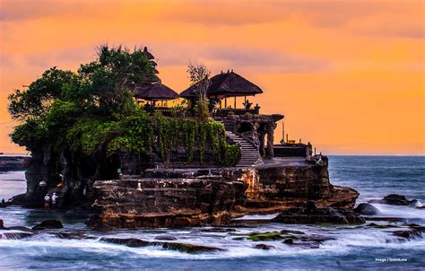 Tanah Lot Sunset In Bali Indonesia