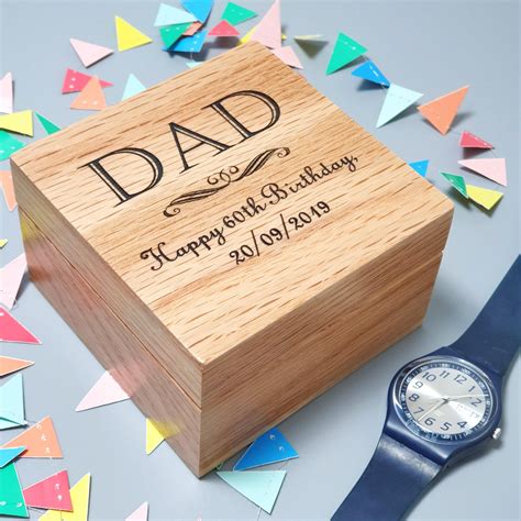 5 out of 5 stars. Personalised 60th Birthday Watch Box Gift for Him I Gift ...