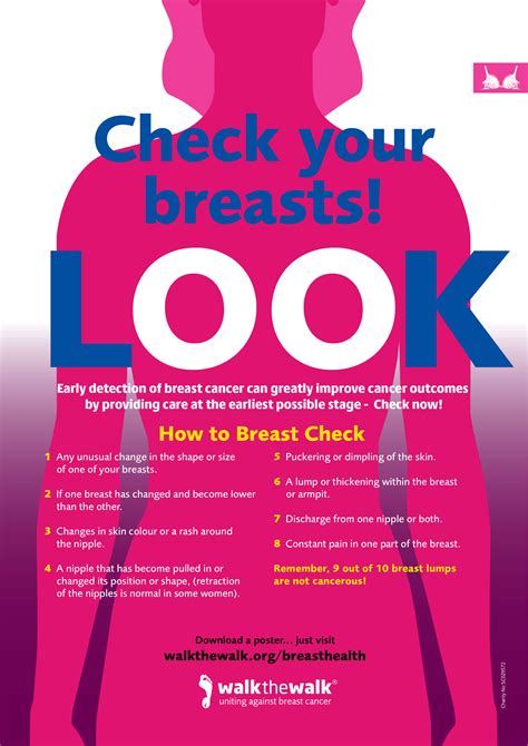 Breast Health Check Your Breasts Or Chest Walk The Walk