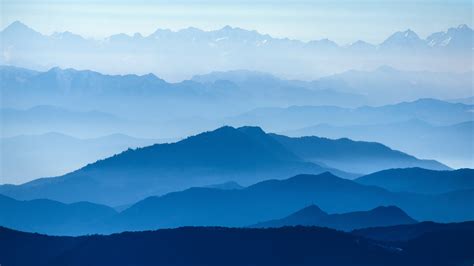 Wallpapers Hd Blue Mountain Layers