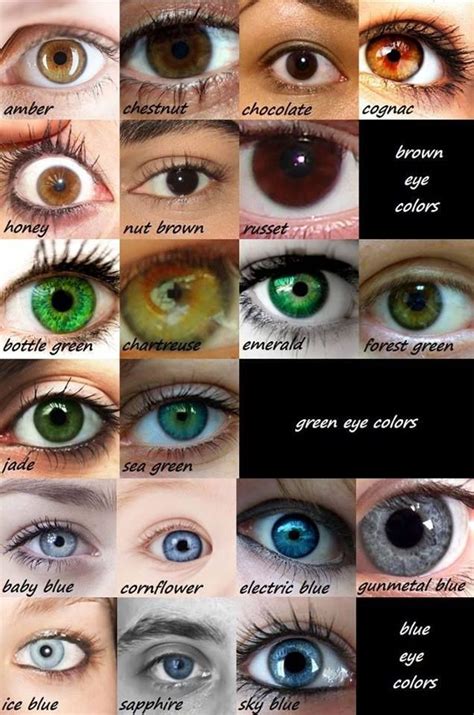 Eye Color Inspiration Eye Color Chart Writing Characters Writing Tips