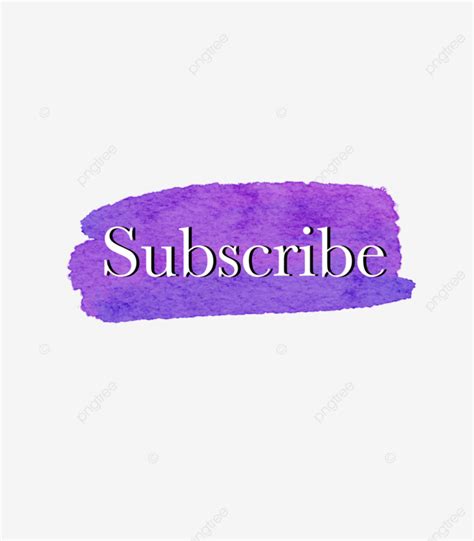 Purple Subscribe Button Watercolor Purple Button Purple Watercolor