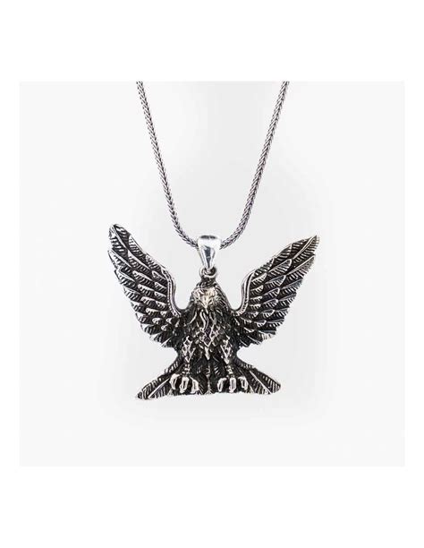 Eagle Design Necklace In 925 Sterling Silver Mens Necklaces