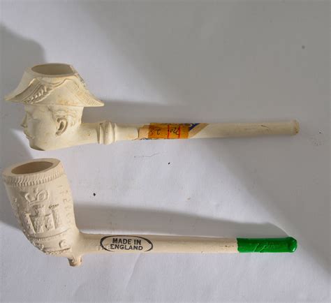 2 Unused Clay Pipes Figural And Engraved Inniskilling English Etsy