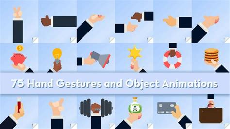 Hand Gestures And Objects Animations Video Templates Envato Elements