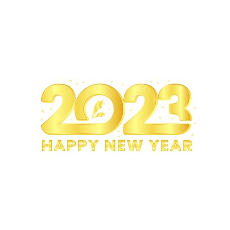 2023 Happy New Year Transparent Creative Concept Text Design 2023