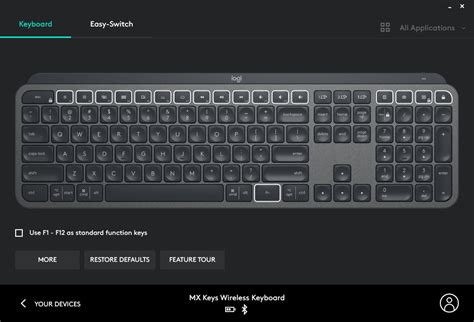 Logitech Mx Keys Keyboard Layout