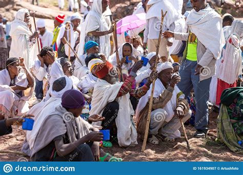 Orthodox Christian Ethiopian Believers Lalibela Ethiopia Editorial