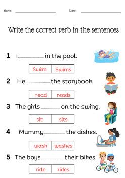 Singular And Plural Verbs Worksheet With Anchor Chart By TeachingRoom Hot Sex Picture