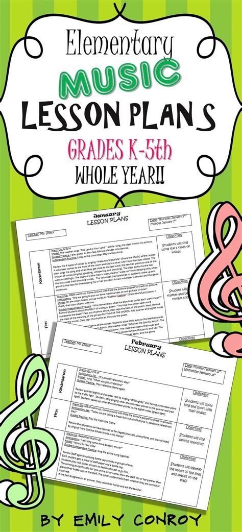 Elementary Music Lessons Plans These Plans Are Creative And Concise