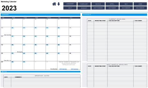 2023 Calendar Planner Excel Mobila Bucatarie 2023