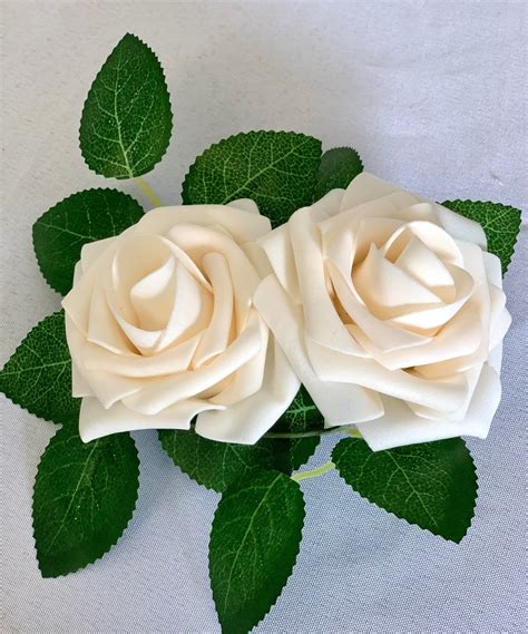 Cream Colored Individual Roses — Seven Paths Manor