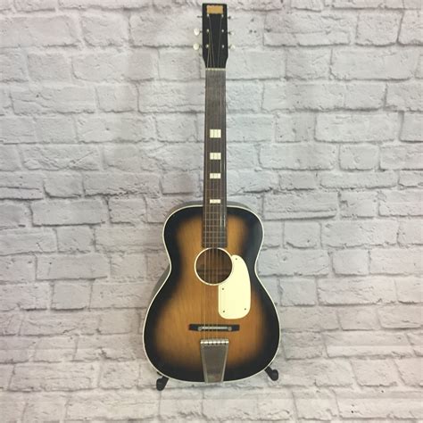 Stella Harmony Parlor Acoustic Guitar 1960s Evolution Music