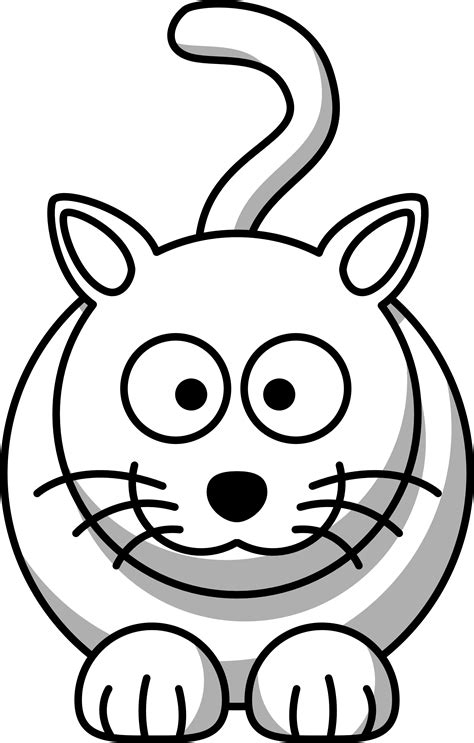 Free Black And White Cat Cartoon Character Download Free Black And