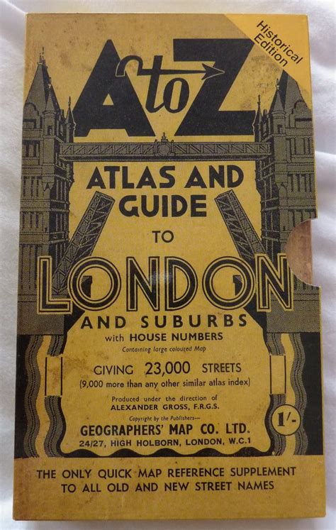 London A Z Street Atlas Historical Edition 1939