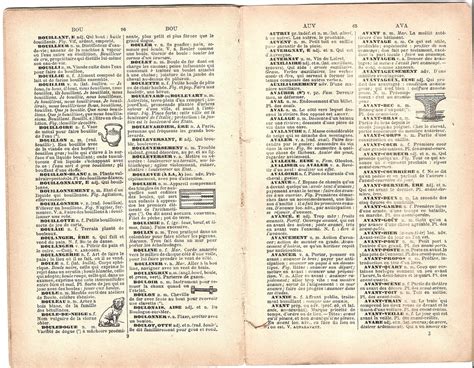 French dictionary page1 | Vintage french dictionary pages ...
