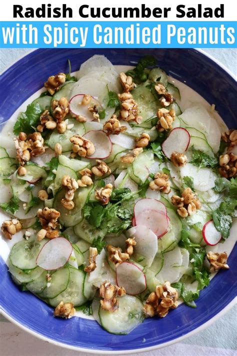 Mexican Vegan Cucumber Radish Salad With Chipotle Peanuts Recipe