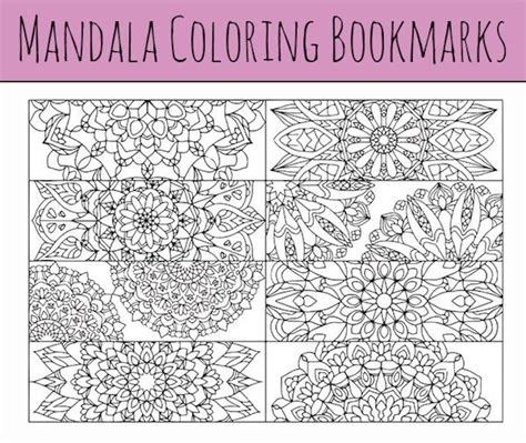Intrikateink On Twitter 4 Mandala Colouring Bookmarks Printable