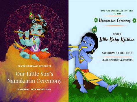 Personalizing our naming ceremony video invitation is simple and can be done in very few steps. Super Cute Baby Naming Ceremony Invitation Card Templates and Invitation Messages | Naming ...