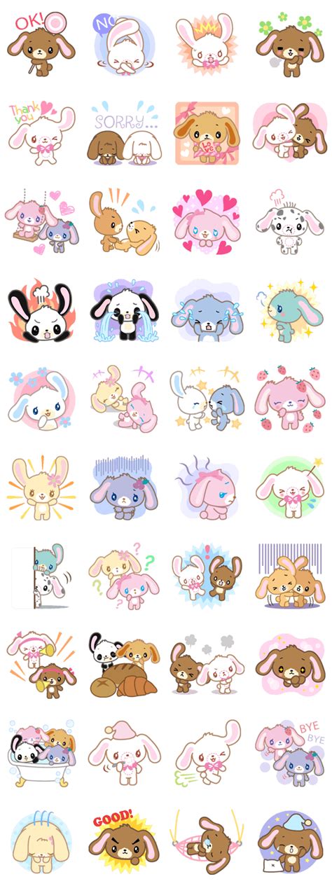 画像 Sugarbunnies By Sanrio Lineme Emoji Stickers Kawaii Stickers