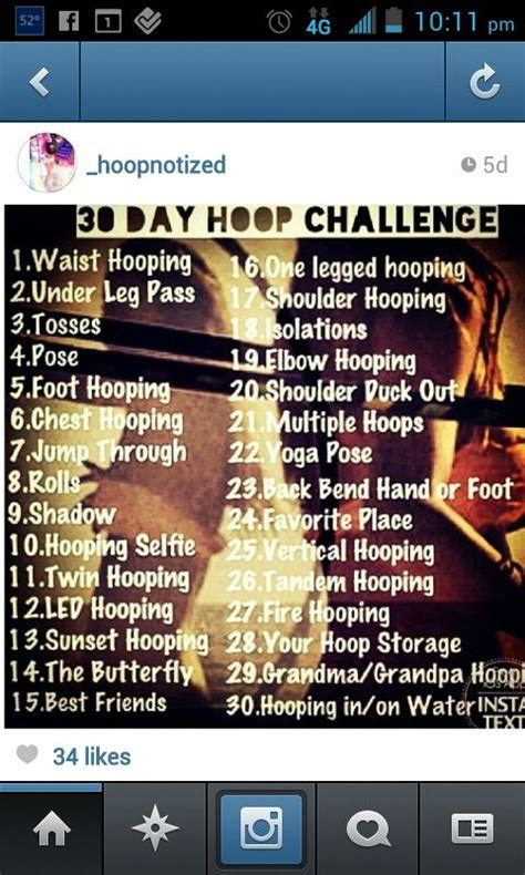 30 Day Hoop Challenge Hula Hoop Workout Hula Hooping Tricks Hula Hoop