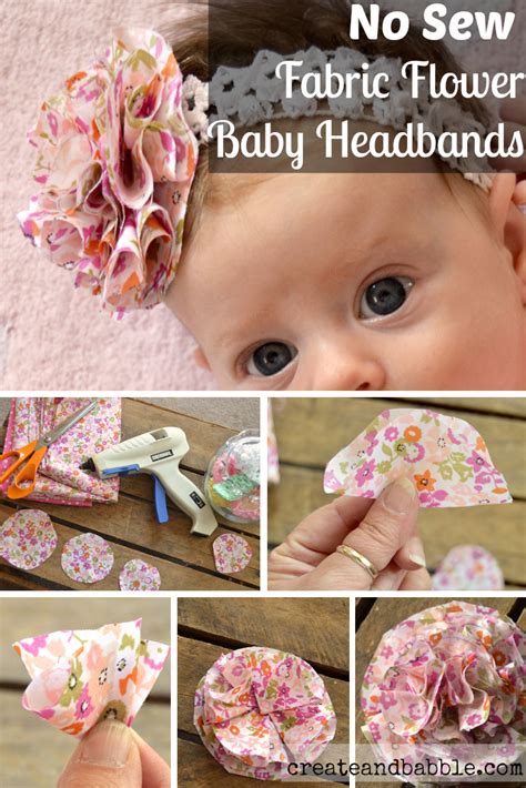 Fabric Flower Baby Headbands Create And Babble