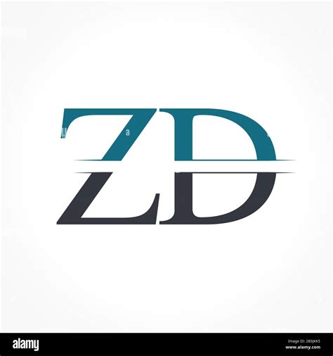 Initial Zd Logo Design Vector Template Creative Letter Zd Business