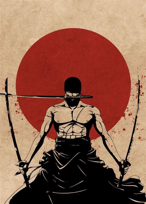 Roronoa Zoro One Piece Poster By Everything Anime Displate One