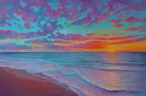Shining Sunset Painting By Мария Журович Artmajeur