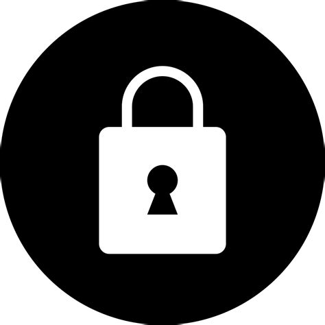 Circle Lock Privacy Safe Secure Security Icon Free Download