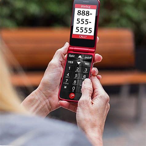 Jitterbug Flip Easy To Use Cell Phone For Seniors Red By Greatcall Cell Phones