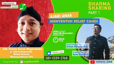 Ajari Anak Menyentuh Relief Candi Rm Donny Megananda Live 2020