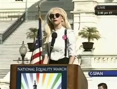 Lady Gaga Delivers A Speech At The National Equality March Lgbt